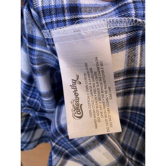 Disney X Cakeworthy Flannel Shirt Belle Beauty And Beast Tale Old As Time Sz M - Picture 6 of 7